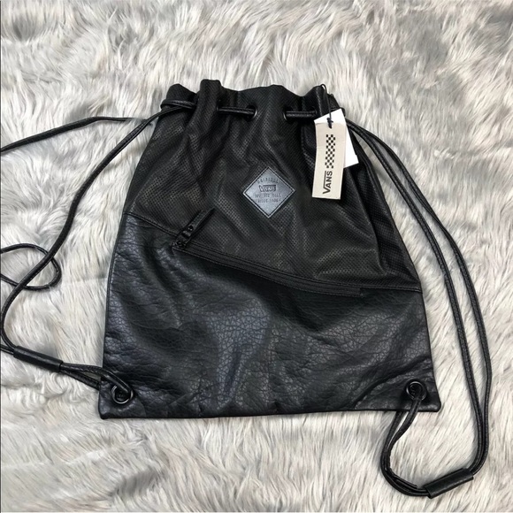Vans Bags Vans Perforated Cinch Backpack Black Poshmark